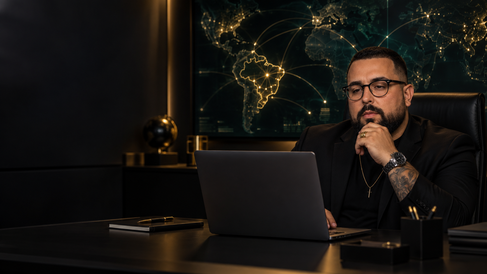 Thayron Henrique em mesa de inteligência e análise estratégica